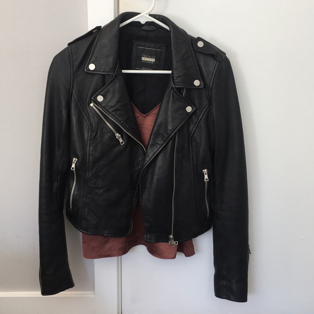 Zara Trafaluc Leather Moto Jacket